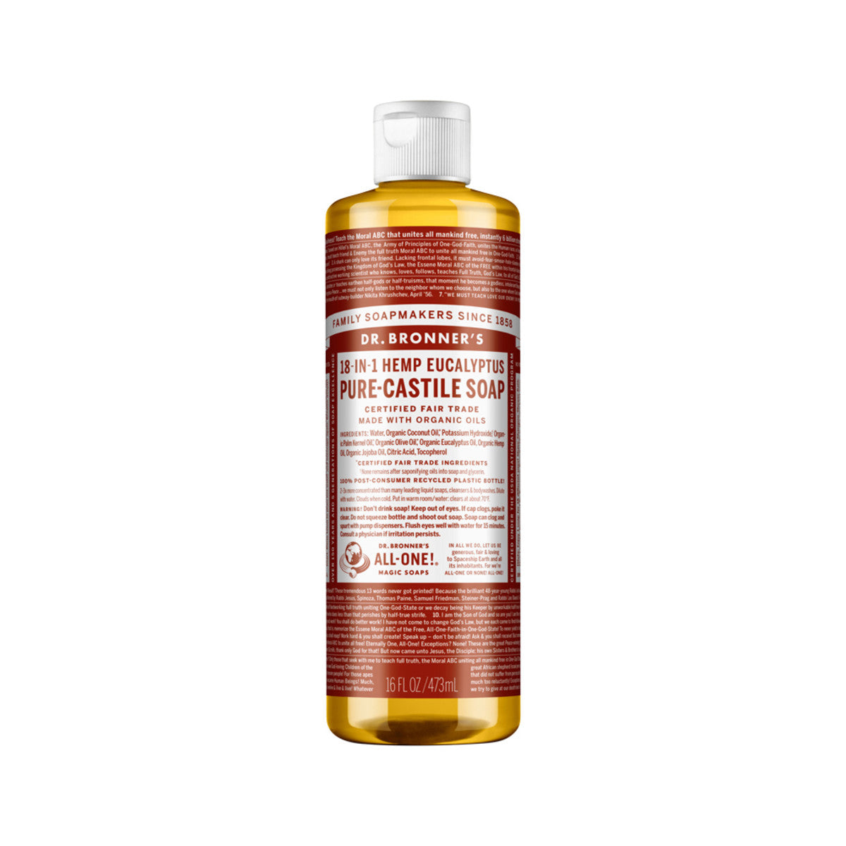 DR. BRONNER'S Pure-Castile Soap Liquid (Hemp 18-in-1) Green Tea 473ml