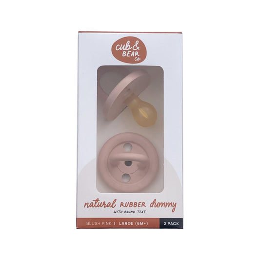 CUB & BEAR CO Natural Rubber Dummy Round Teat Small (0-3 Months) Sage Green Twin Pack