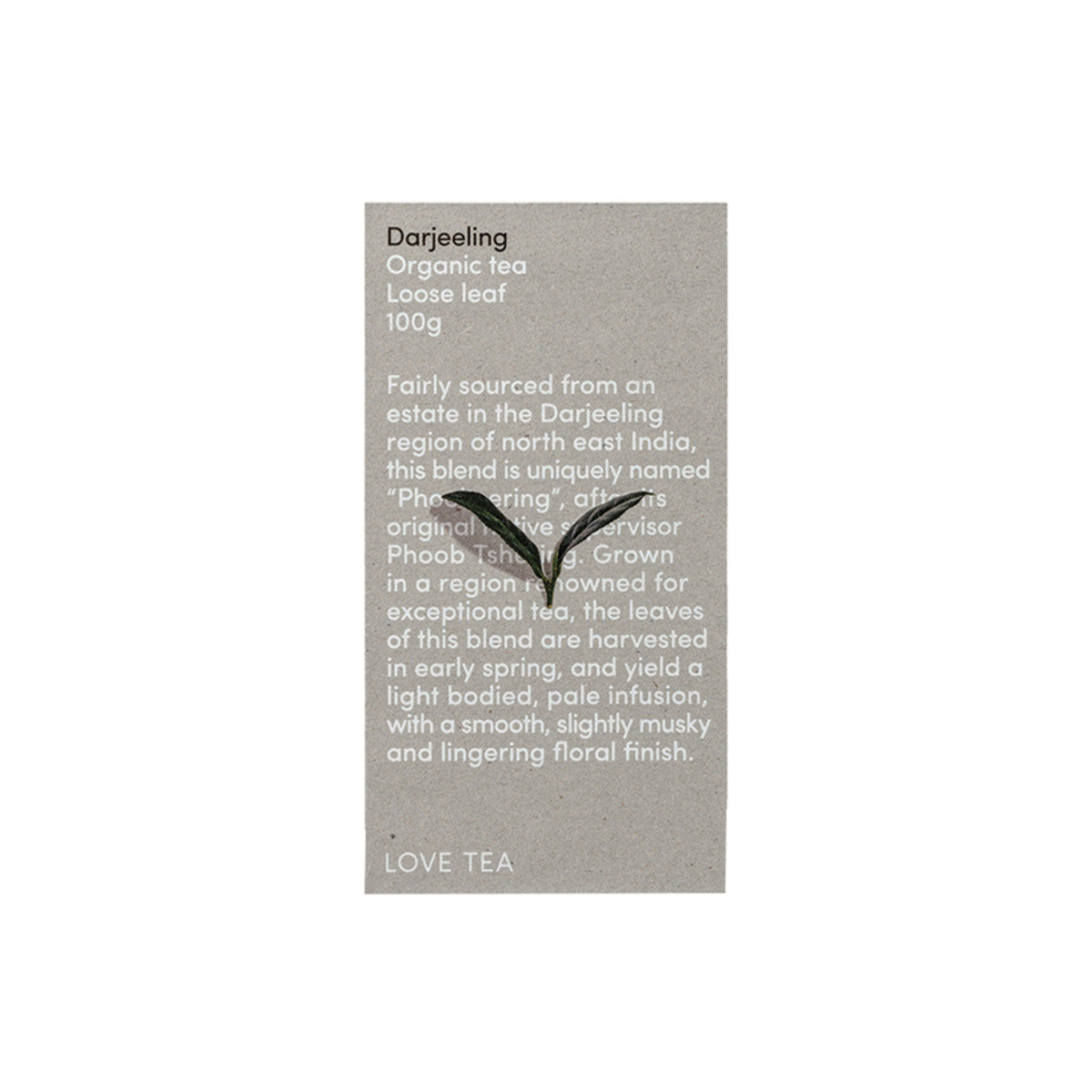 LOVE TEA Organic Earl Grey Tea Loose Leaf 100g