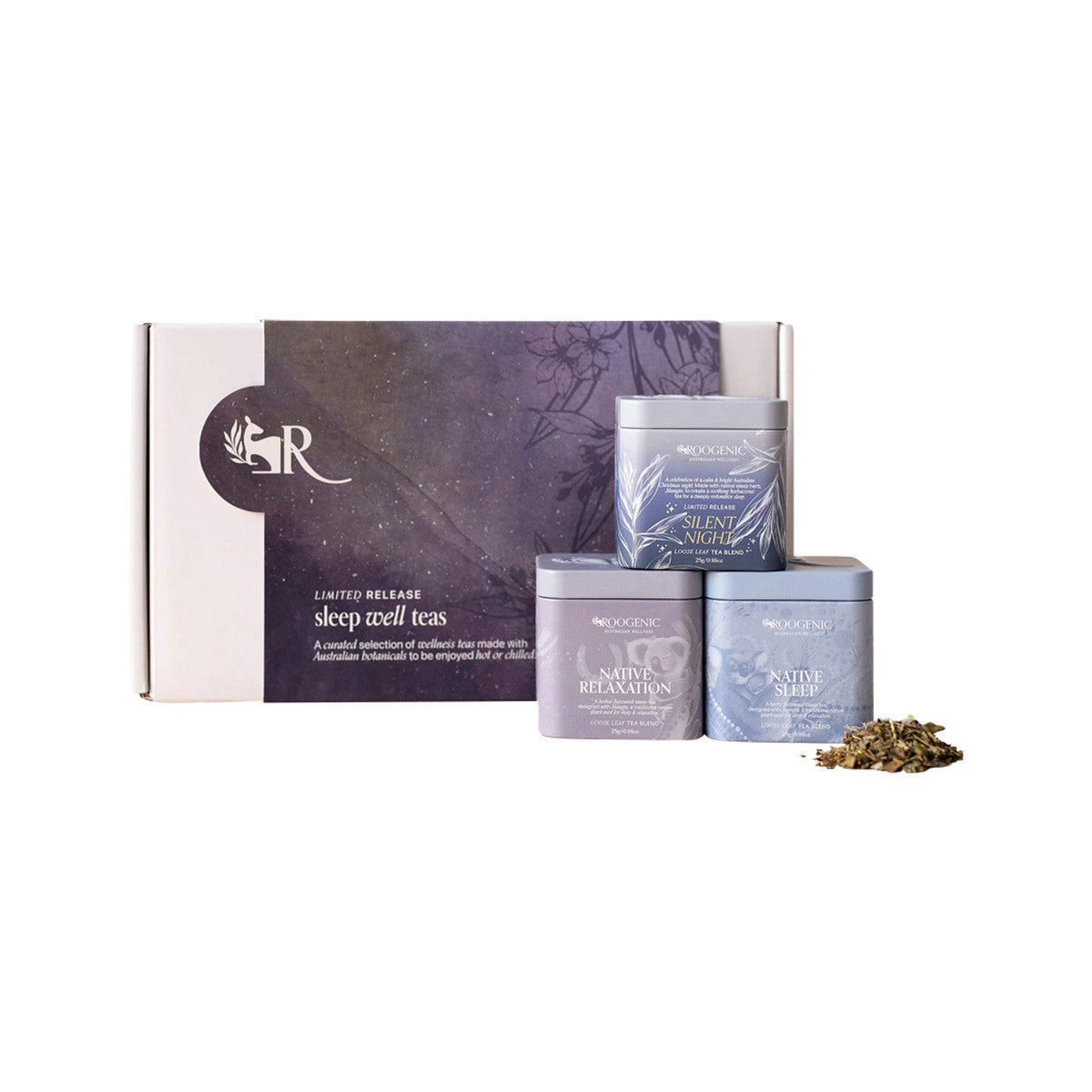 ROOGENIC AUSTRALIA Australian Wellness Teas Discovery Set Tin x 10 Assorted Tea Bags