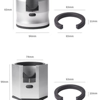 Dark Grey Diamond Professional Aluminum Espresso Tamping Station - Adjustable Portafilter Holder Stand