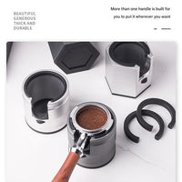 Dark Grey Diamond Professional Aluminum Espresso Tamping Station - Adjustable Portafilter Holder Stand