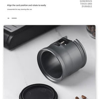 Dark Grey Diamond Professional Aluminum Espresso Tamping Station - Adjustable Portafilter Holder Stand