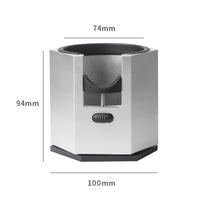 Silver Diamond Professional Aluminum Espresso Tamping Station - Adjustable Portafilter Holder Stand