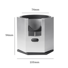 Silver Diamond Professional Aluminum Espresso Tamping Station - Adjustable Portafilter Holder Stand