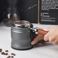 Silver Diamond Professional Aluminum Espresso Tamping Station - Adjustable Portafilter Holder Stand